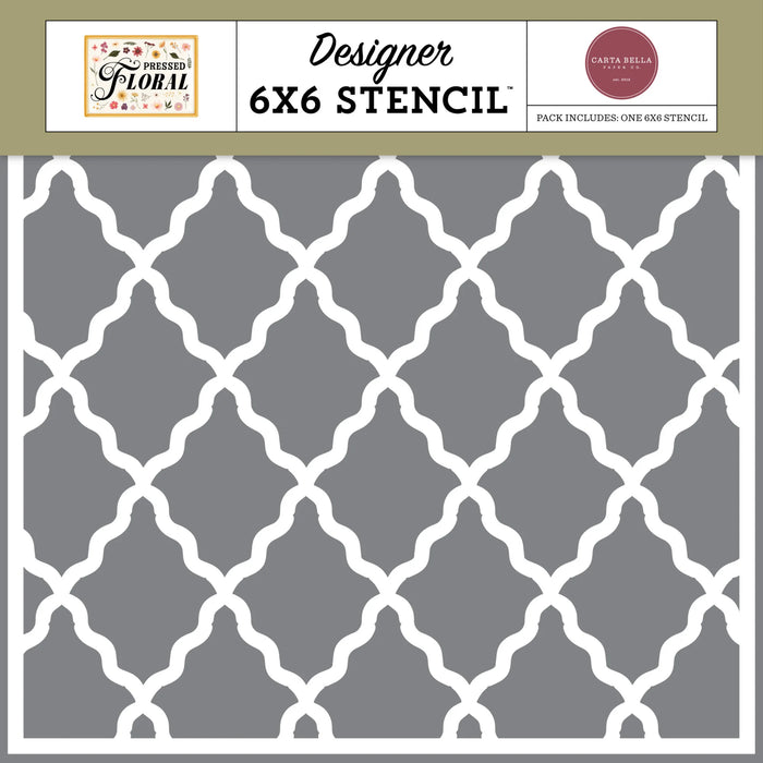 Carta Bella Pressed Floral - Wavy Diamonds Stencil