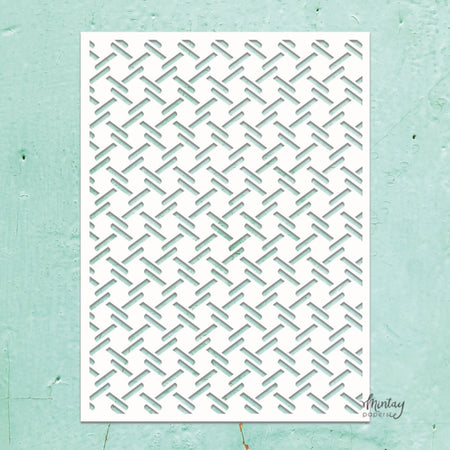 Mintay Papers 6x8 Stencil - Checkered Plate