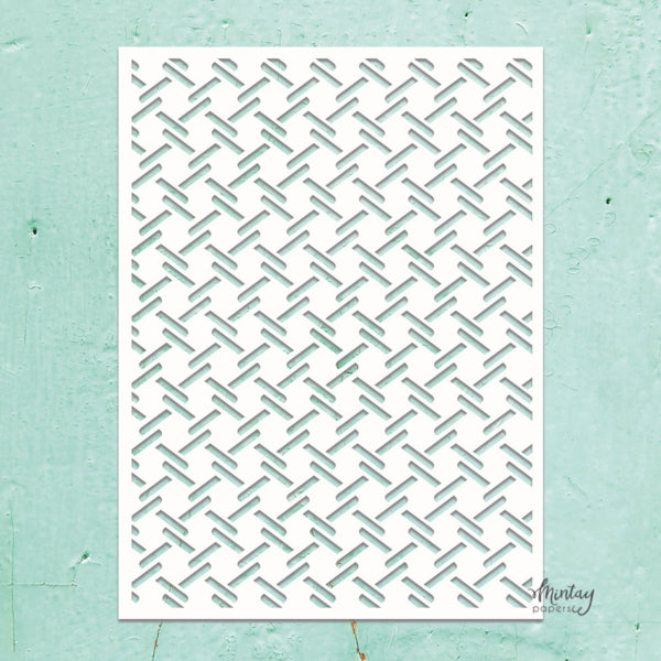 Mintay Papers 6x8 Stencil - Checkered Plate