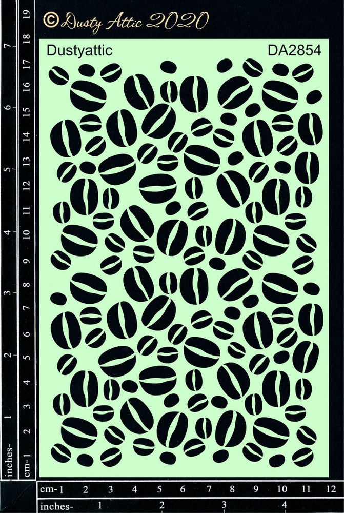 Dusty Attic Stencil - Coffee Bean