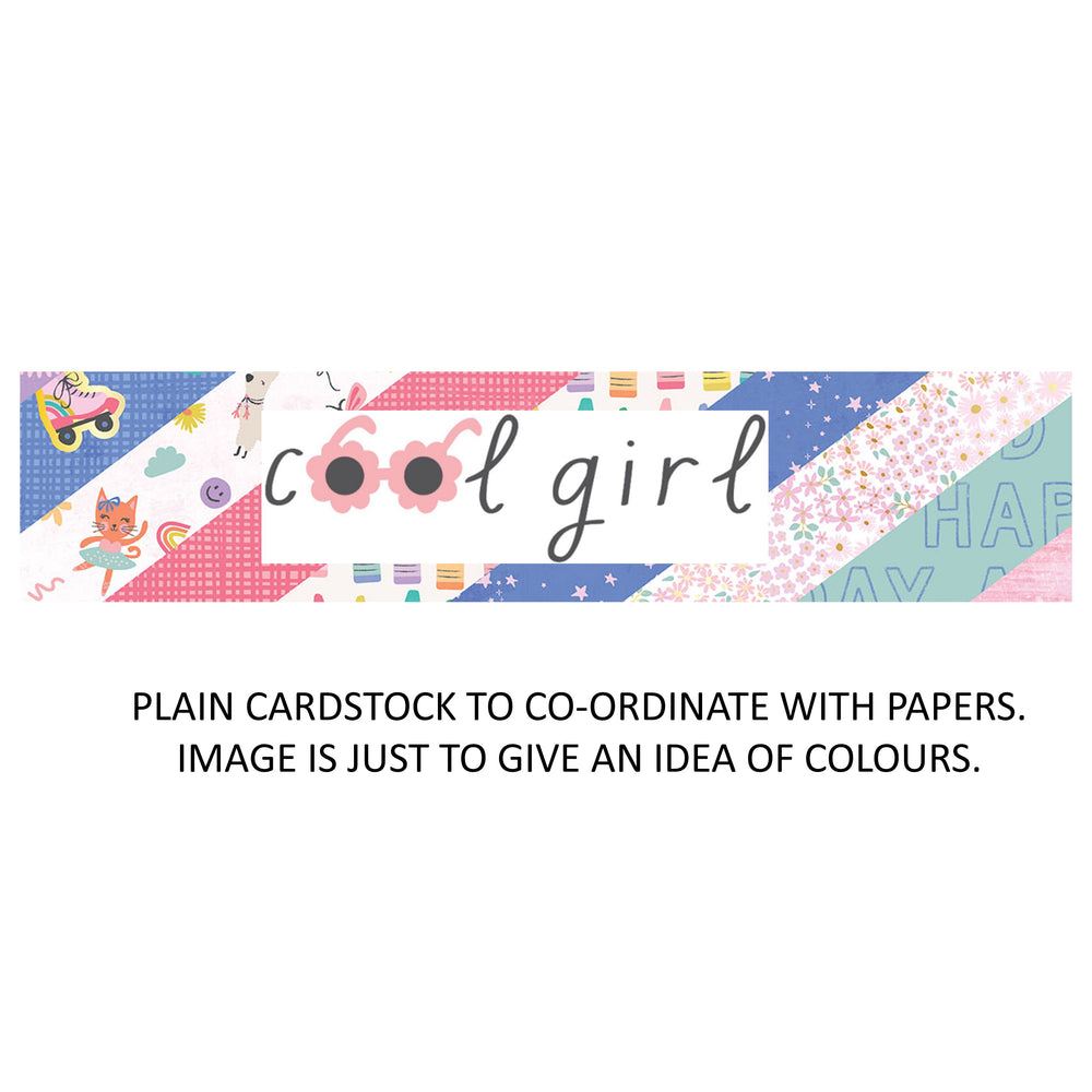 Pebbles Cool Girl - Bazzill Plain Matchmaker Pack