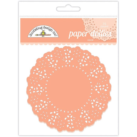 Doodlebug Design Paper Doilies - Coral