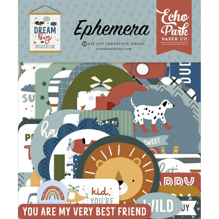 Echo Park Dream Big Little Boy - Ephemera Icons