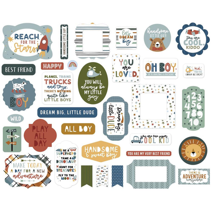 Echo Park Dream Big Little Boy - Ephemera Icons