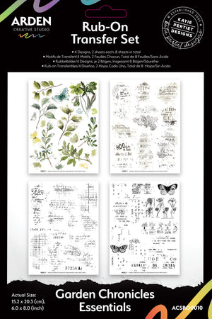 Arden Creative Studio Garden Chronicles - Essentials Rub-On Transfer Set