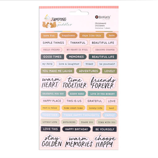 Rosie's Studio Jumping In Puddles - Chipboard Stickers