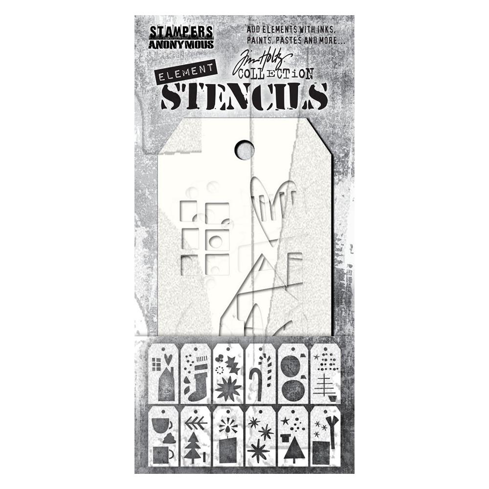 Tim Holtz Everyday Element Stencil - Festive Art