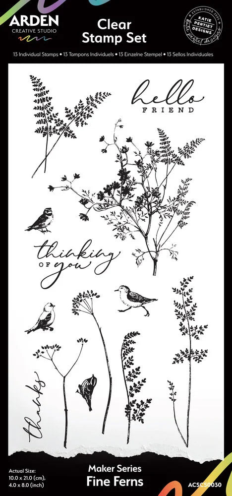 Arden Creative Studio Garden Chronicles - Fine Ferns Stamp Set