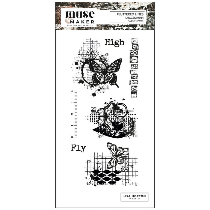 Lisa Horton Crafts Muse & Maker Clear Stamps - Fluttered Lines
