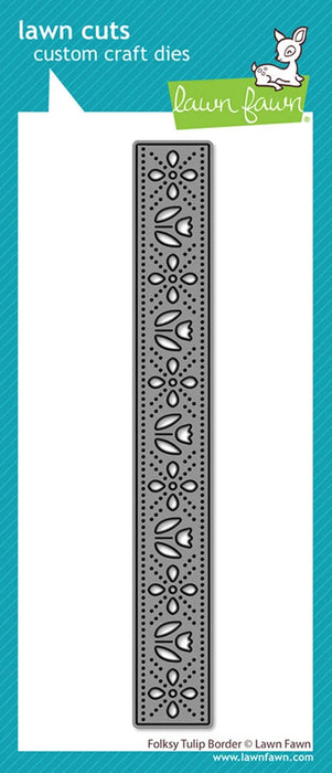 Lawn Fawn Craft Die - Folksy Tulip Border
