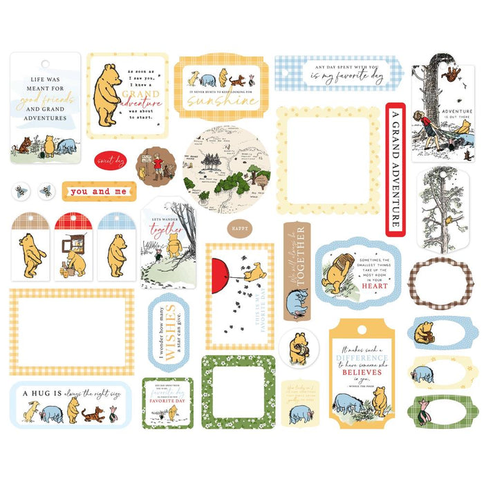 Echo Park Winnie The Pooh - Ephemera Frames & Tags