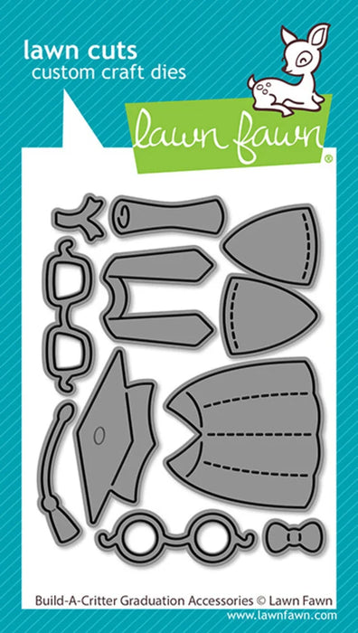 Lawn Fawn Craft Die - Build-A-Critter Graduation Accessories