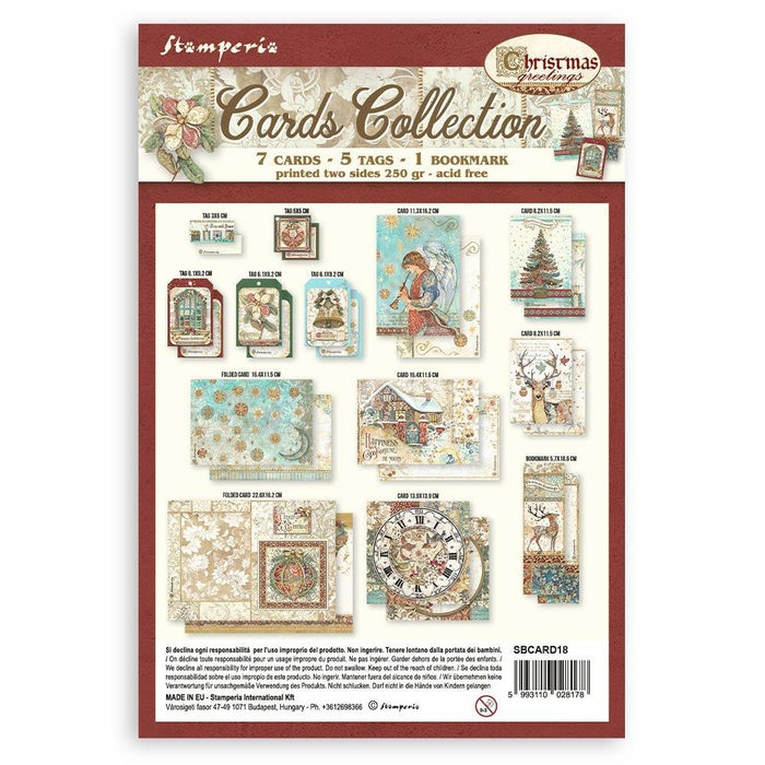 Stamperia Christmas Greetings - Cards Collection