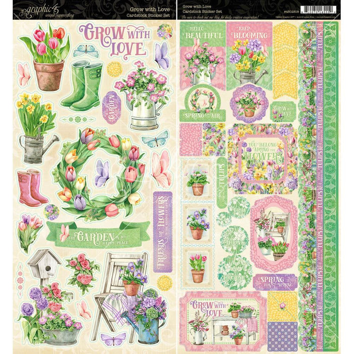 Graphic 45 Grow With Love - Cardstock Stickers
