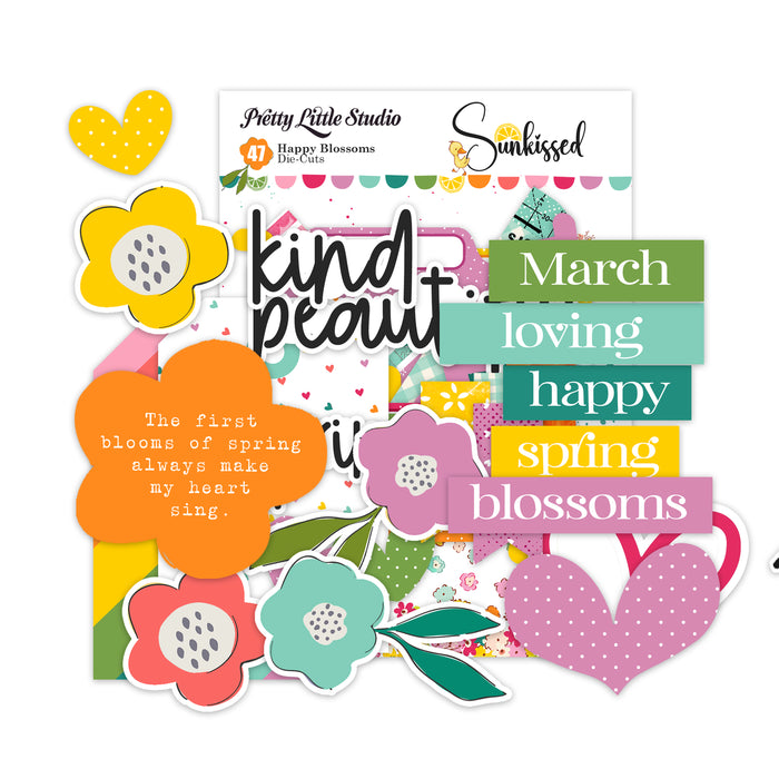 Pretty Little Studio Sunkissed - Happy Blossoms Die-Cuts