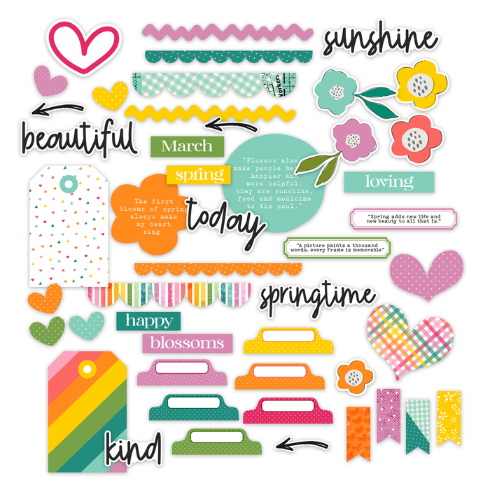 Pretty Little Studio Sunkissed - Happy Blossoms Die-Cuts