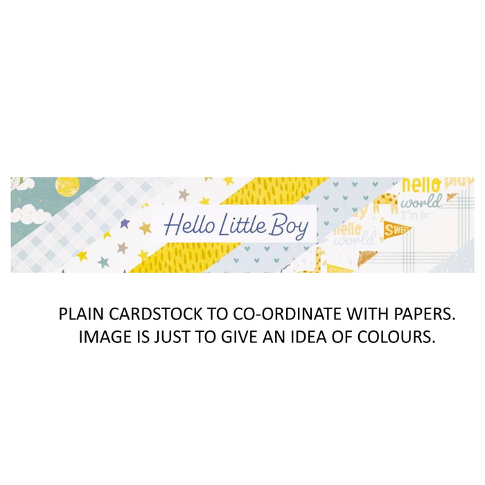American Crafts Hello Little Boy - Bazzill Plain Matchmaker Pack