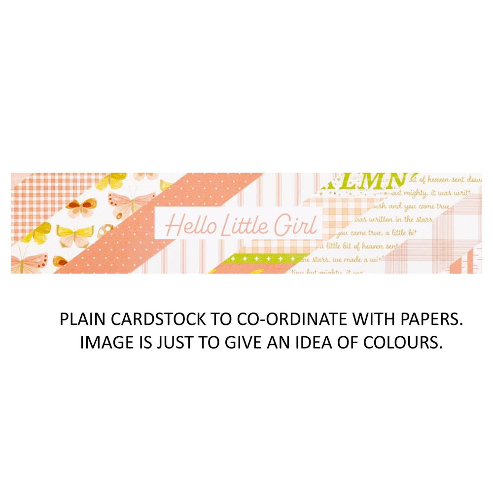 American Crafts Hello Little Girl - Bazzill Plain Matchmaker Pack