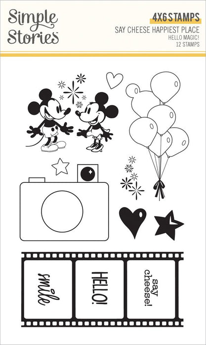 Simple Stories Say Cheese Happiest Place - Hello Magic! Clear Stamps