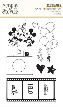 Simple Stories Say Cheese Happiest Place - Hello Magic! Clear Stamps