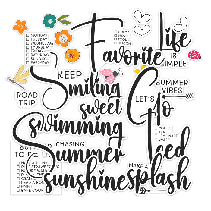 Pretty Little Studio Sunkissed - Iced Tea Word Die-Cuts