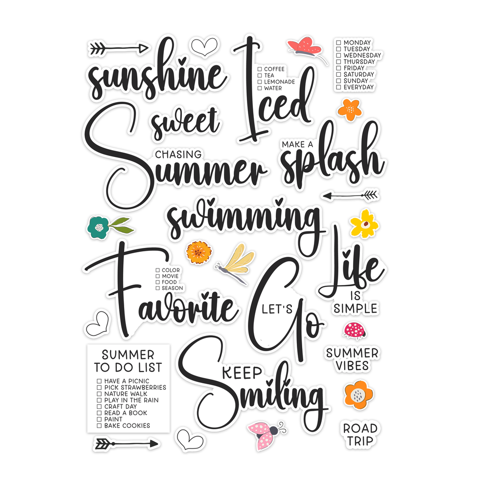 Pretty Little Studio Sunkissed - Iced Tea Word Die-Cuts