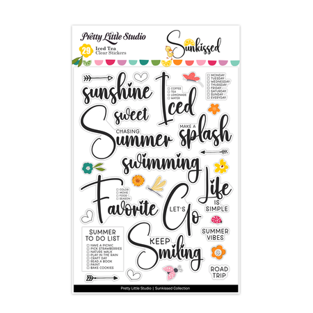 Pretty Little Studio Sunkissed - Iced Tea Clear Stickers