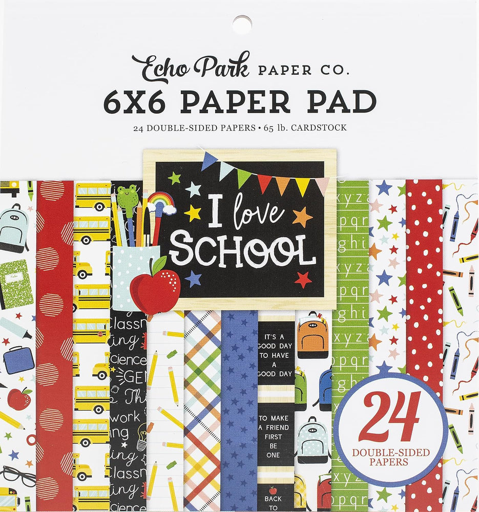 Echo Park I Love School - 6x6 Pad
