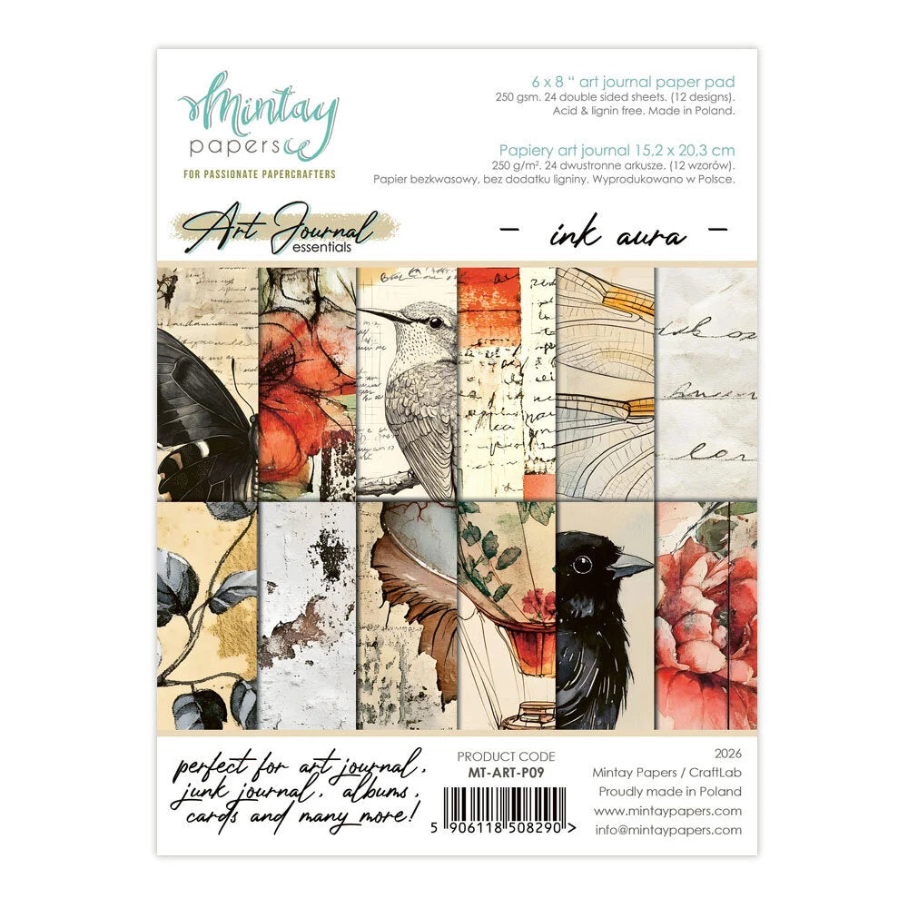 Mintay Papers Art Journal 6x8 Paper Pad - Ink Aura