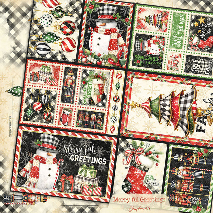 Graphic 45 Merry-Ful Greetings - Journaling Cut Apart
