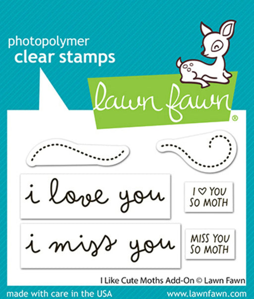 Lawn Fawn Clear Stamps - I Like Cute Moths Add-On