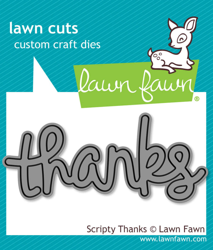 Lawn Fawn Craft Die - Scripty Thanks