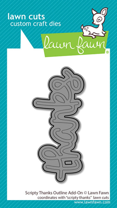 Lawn Fawn Craft Die - Scripty Thanks Outline Add-On