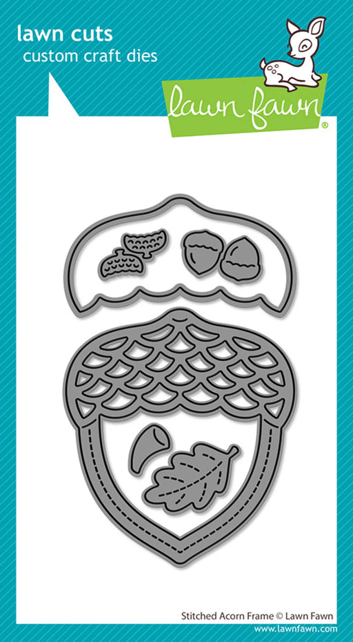 Lawn Fawn Craft Die - Stitched Acorn Frame