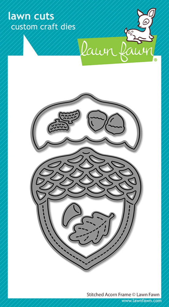 Lawn Fawn Craft Die - Stitched Acorn Frame