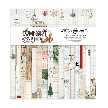 Pretty Little Studio Comfort & Joy - 8x8 Ledger Paper Pack (Single-Sided)