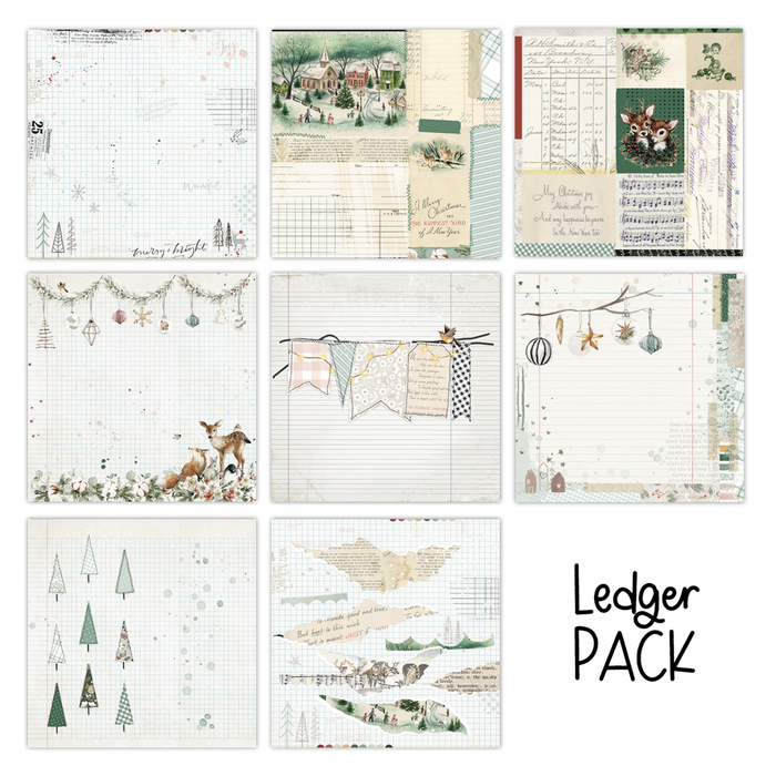 Pretty Little Studio Comfort & Joy - 8x8 Ledger Paper Pack (Single-Sided)