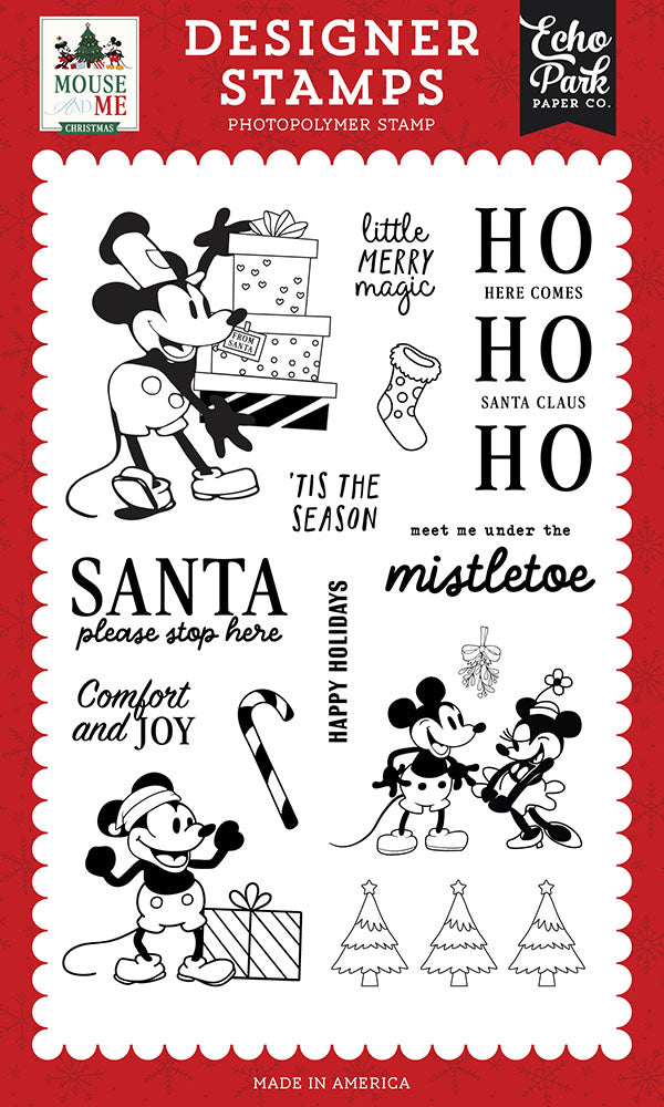 Echo Park Mouse And Me Christmas - Little Merry Magic Stamps