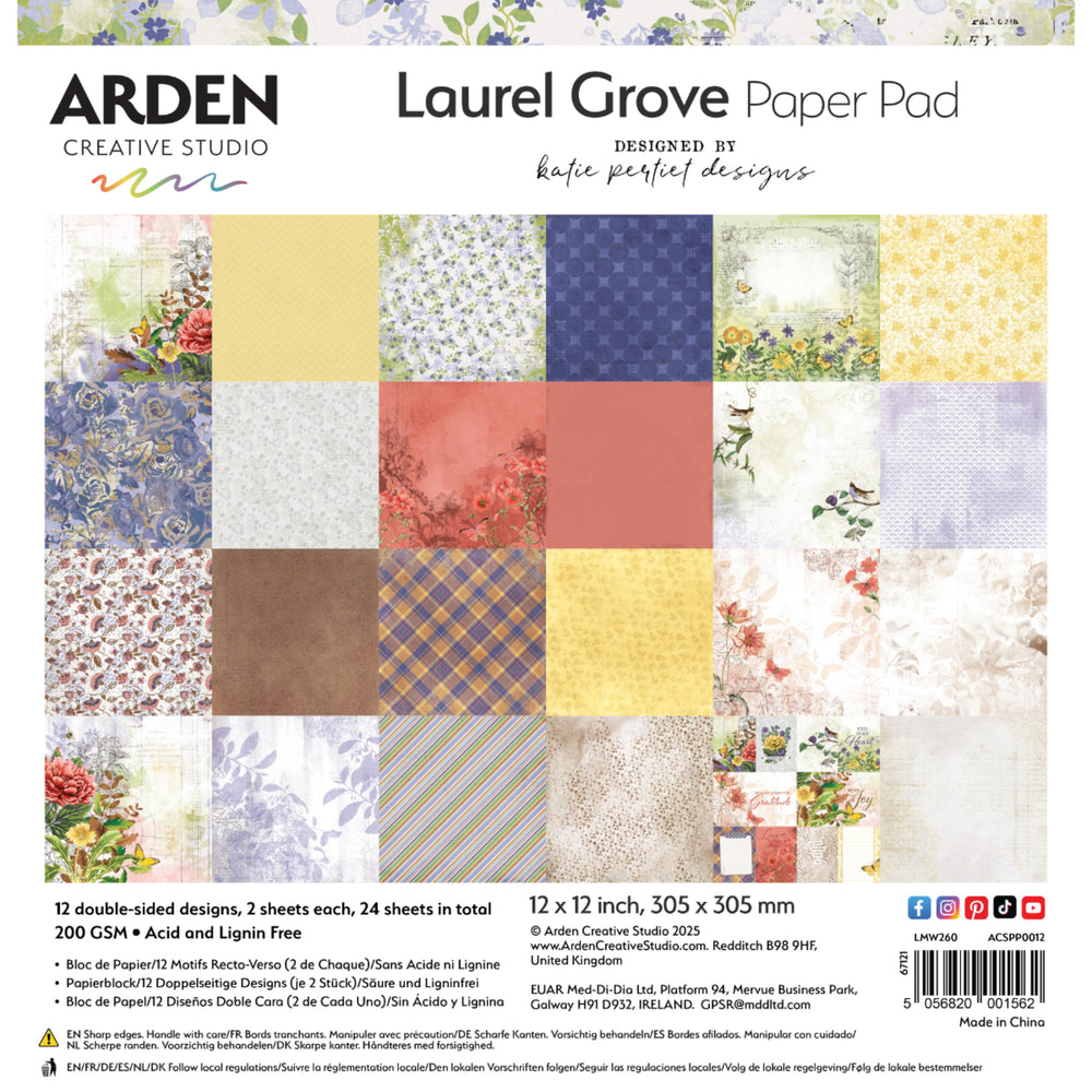 Arden Creative Studio Laurel Grove - 12x12 Paper Pad