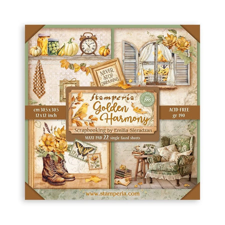 Stamperia Golden Harmony - 12x12 Maxi Paper Pack