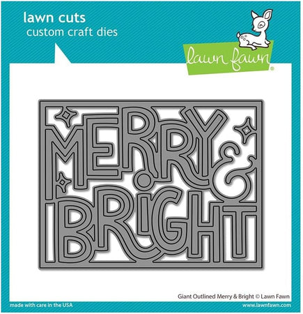 Lawn Fawn Craft Die - Giant Outlined Merry & Bright
