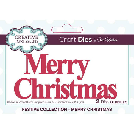 Creative Expressions Sue Wilson Craft Die - Merry Christmas