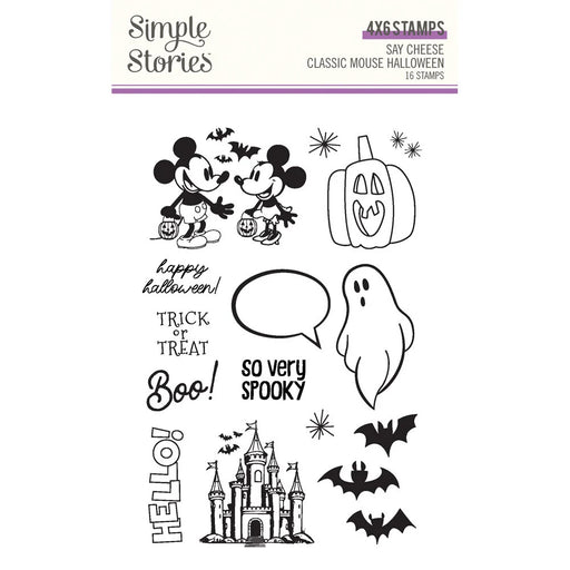 Simple Stories Say Cheese Classic Mouse Halloween - Clear Stamps