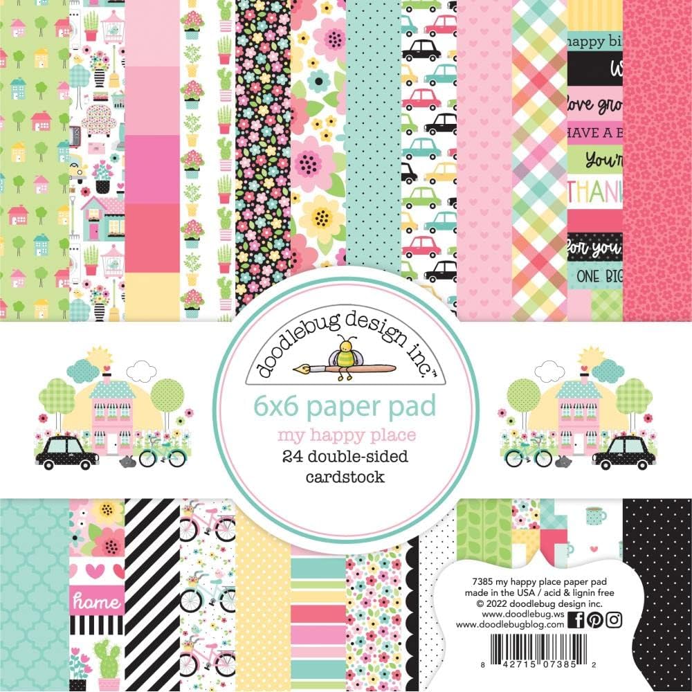 Doodlebug Design My Happy Place - 6x6 Pad