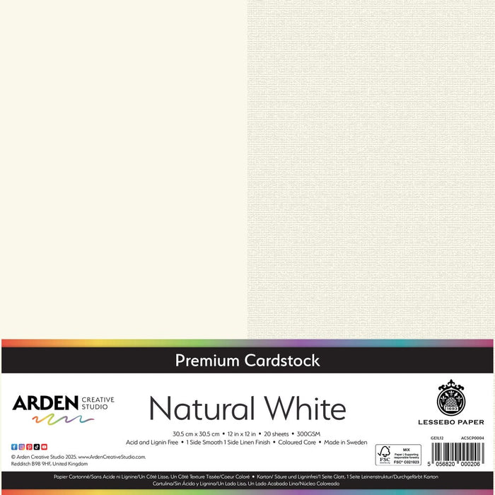 Arden Creative Studio Premium Cardstock Pack - Natural White