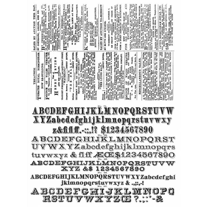Stampers Anonymous Tim Holtz Collection - Newsprint & Type
