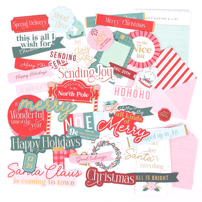 Rosie's Studio North Pole Post - Die Cut Ephemera Sentiments