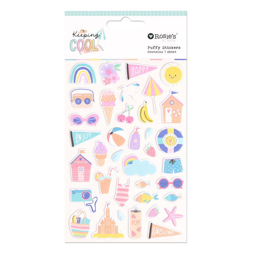 Rosie's Studio Keeping Cool - Puffy Motif Stickers