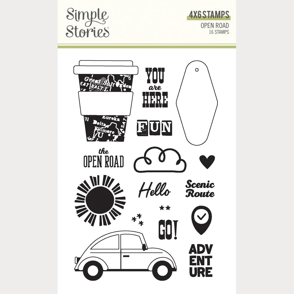 Simple Stories Open Road - Clear Stamps