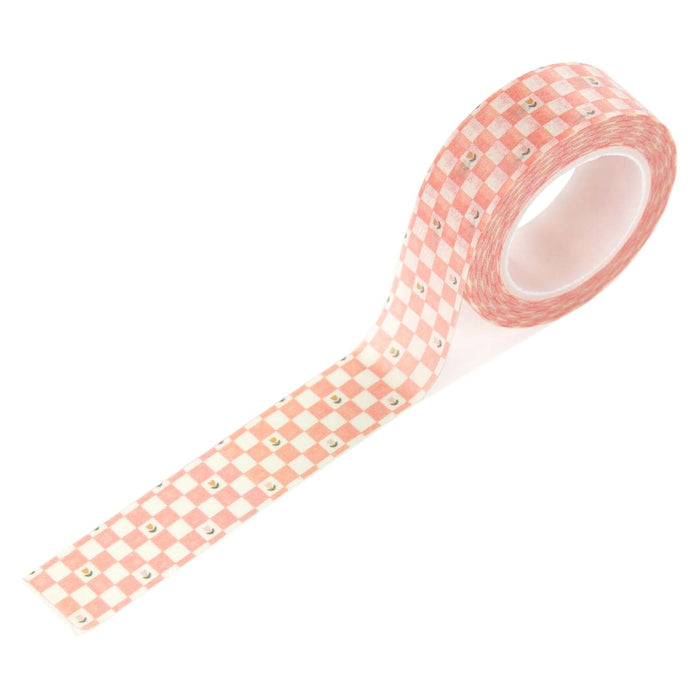 Carta Bella Silly Goose - Pink Painted Checkerboard Washi Tape